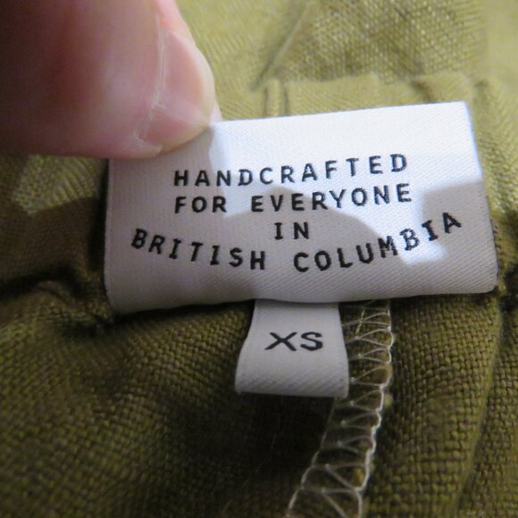 NICOLE PURDY The Classic Short in Khaki Brown Linen Boho Minimalist - Size XS - Picture 12 of 12